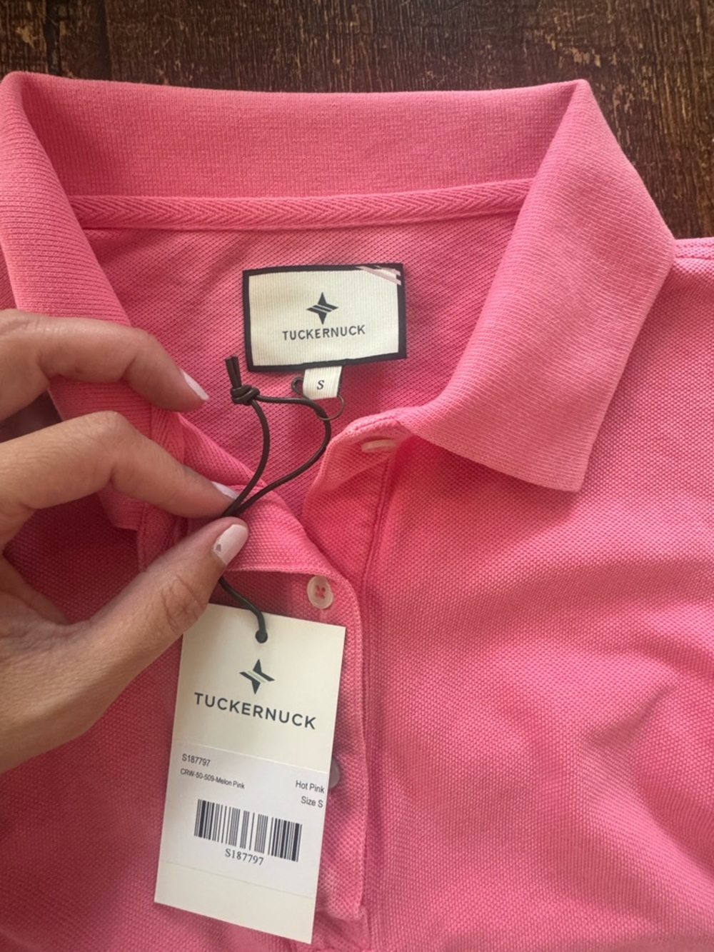 Tuckernuck Hot Pink Polo Shirt - Picture 2 of 2